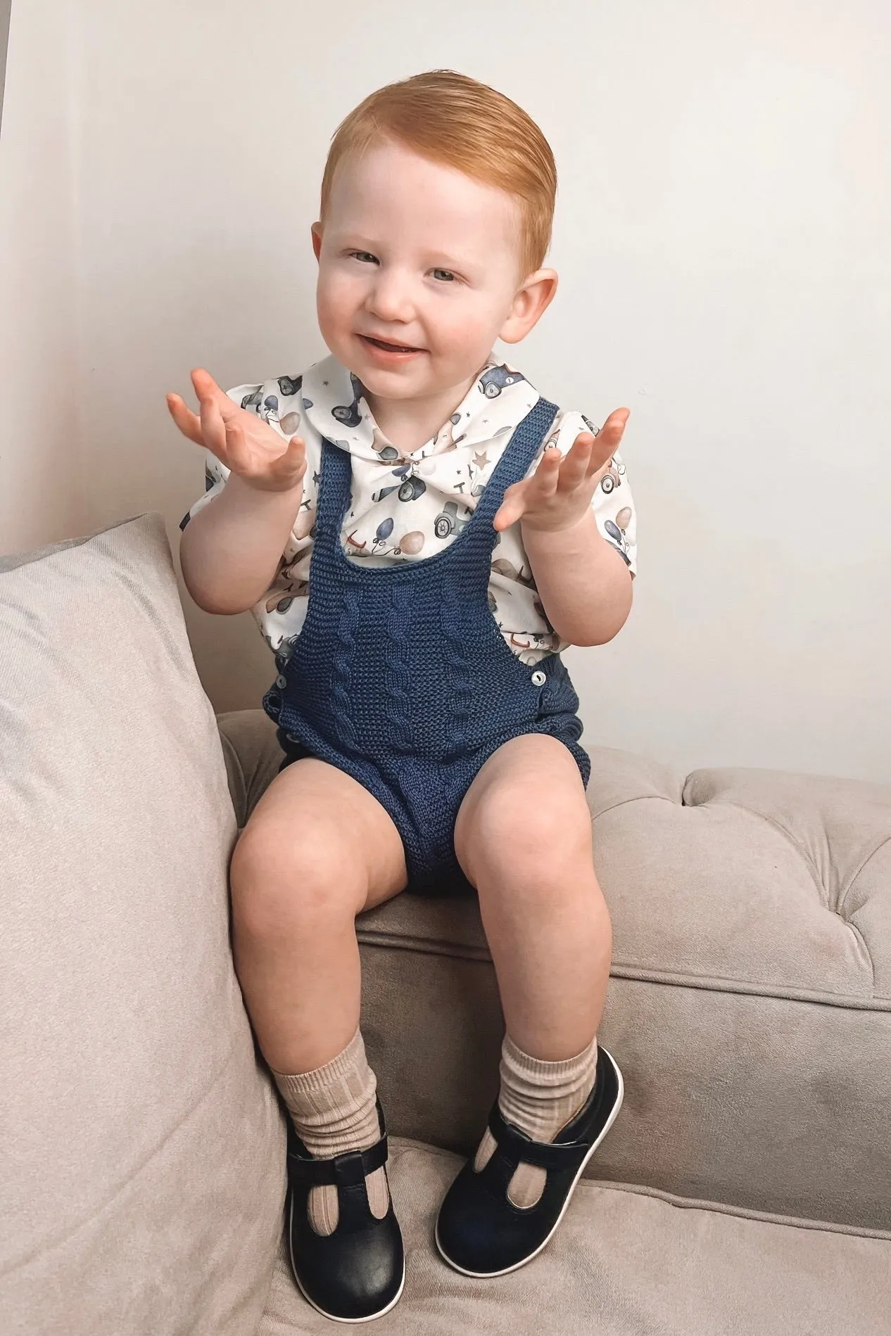 "Cruz" Midnight Blue Car Shirt & Dungaree