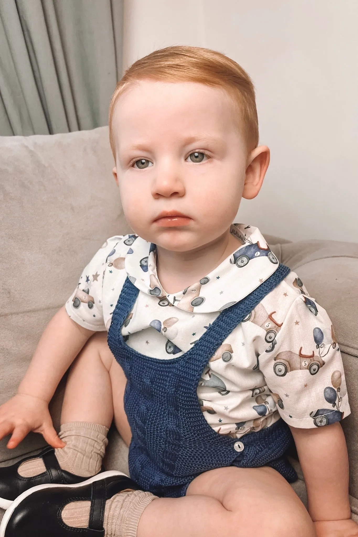 "Cruz" Midnight Blue Car Shirt & Dungaree