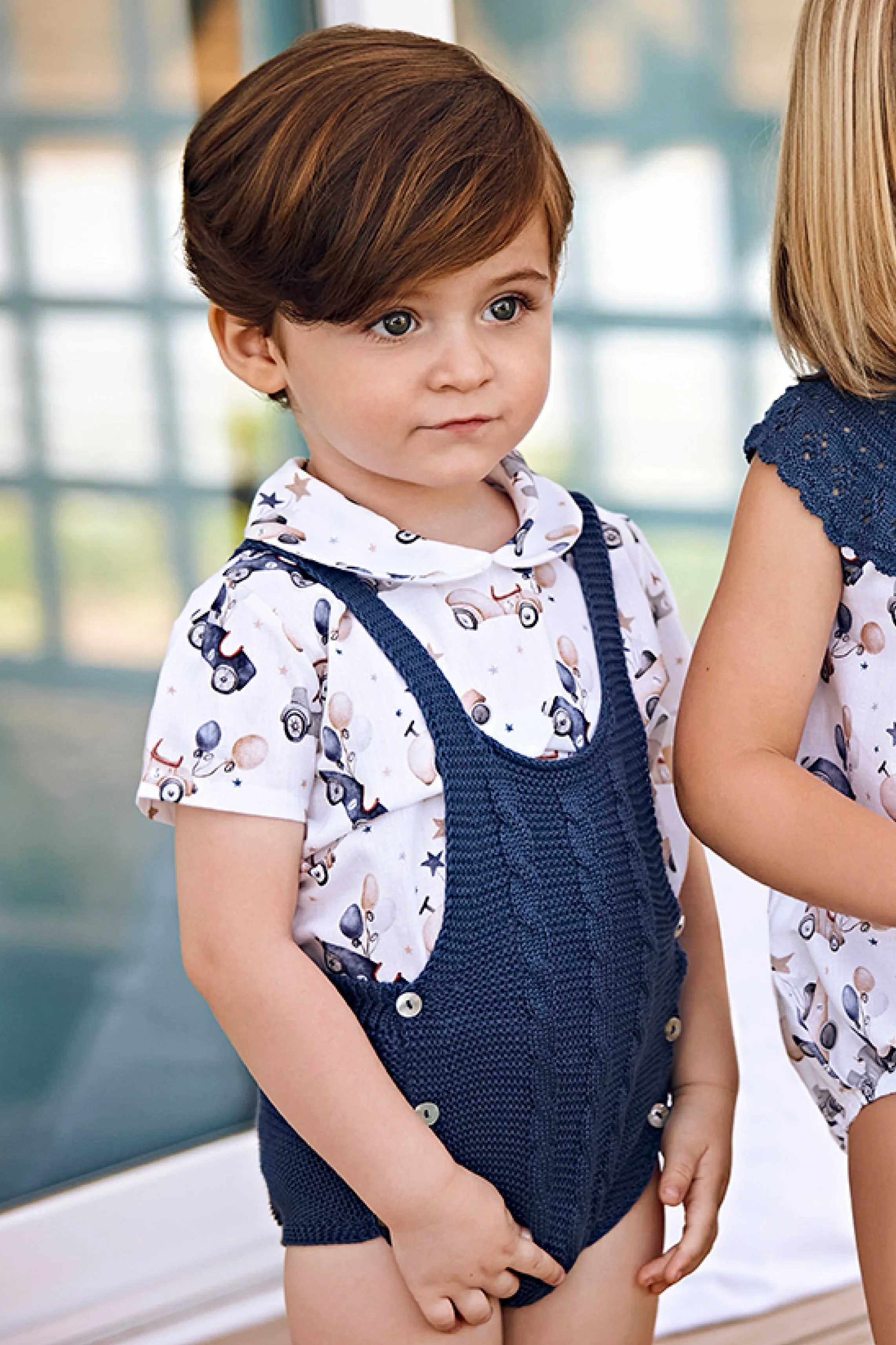 "Cruz" Midnight Blue Car Shirt & Dungaree