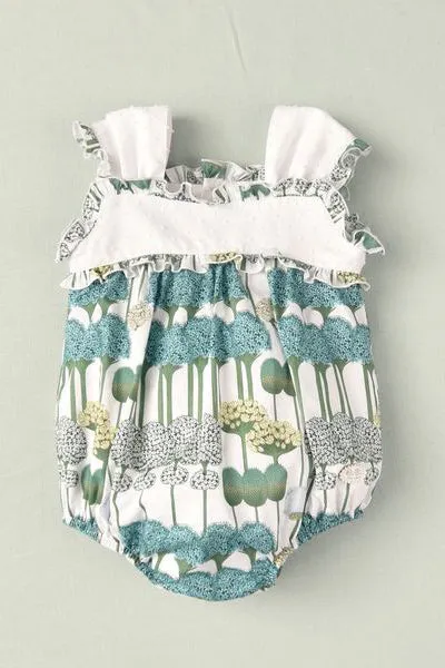 "Frances" Green Floral Shortie