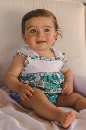 "Frances" Green Floral Shortie