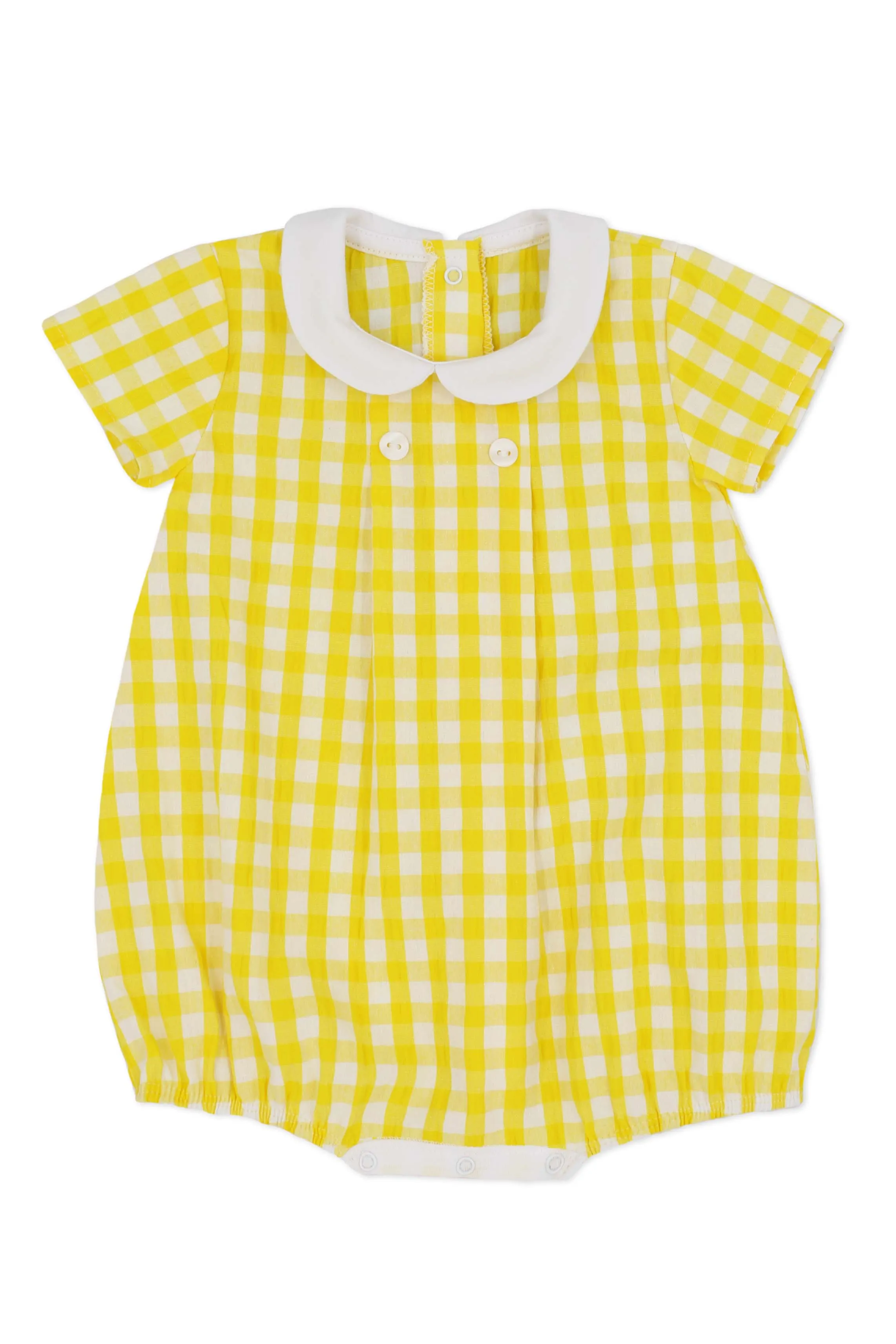 "Gabriel" Lemon Gingham Romper