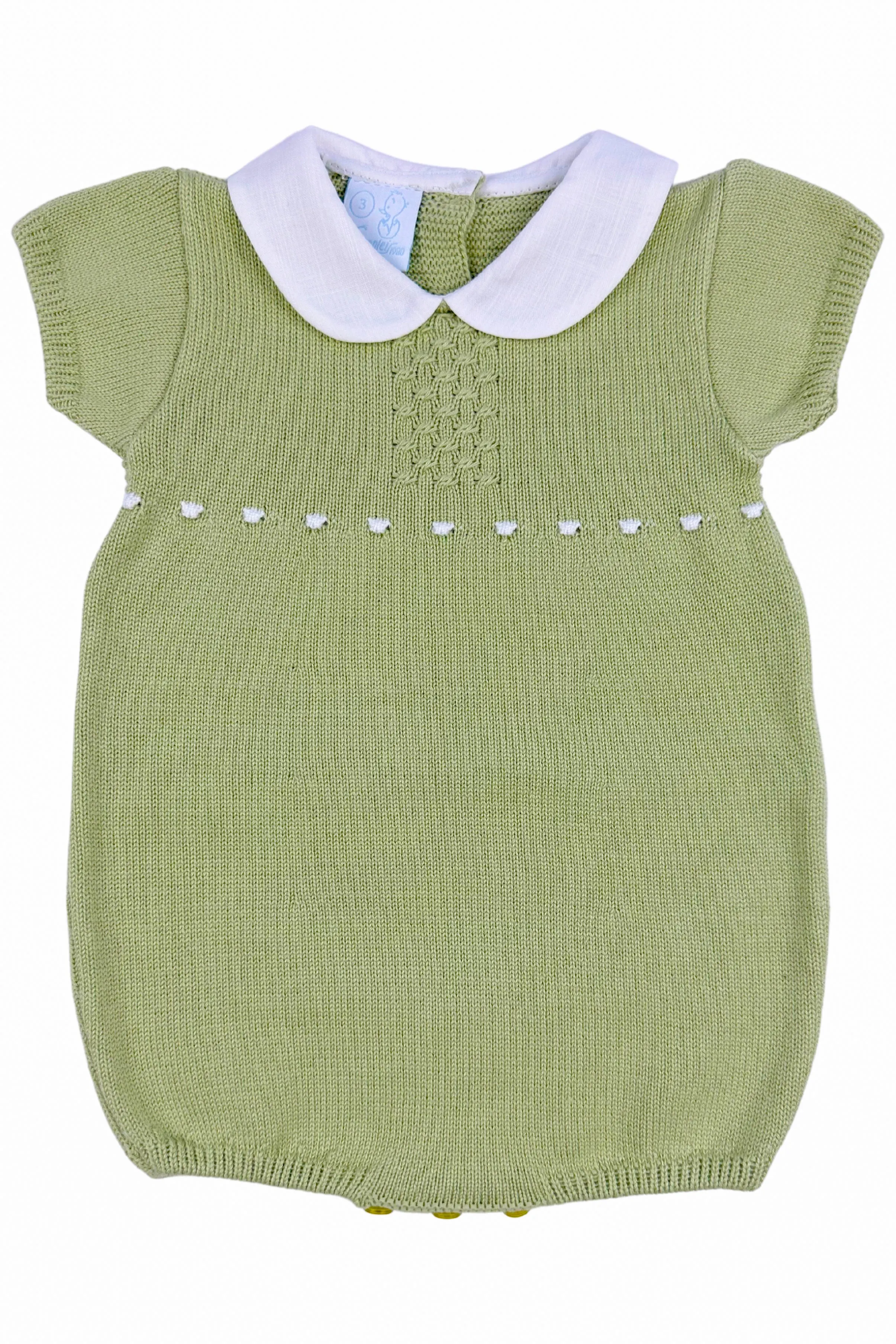 "Myles" Olive Green Knit Romper