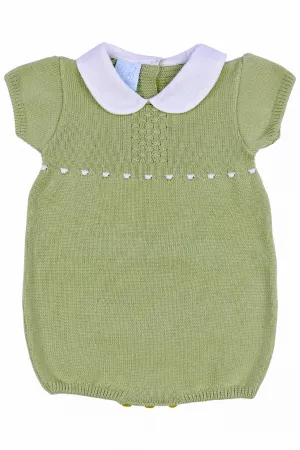 "Myles" Olive Green Knit Romper