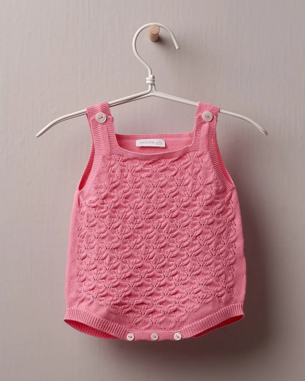 "Romi" Diamond Knit Dungaree Romper