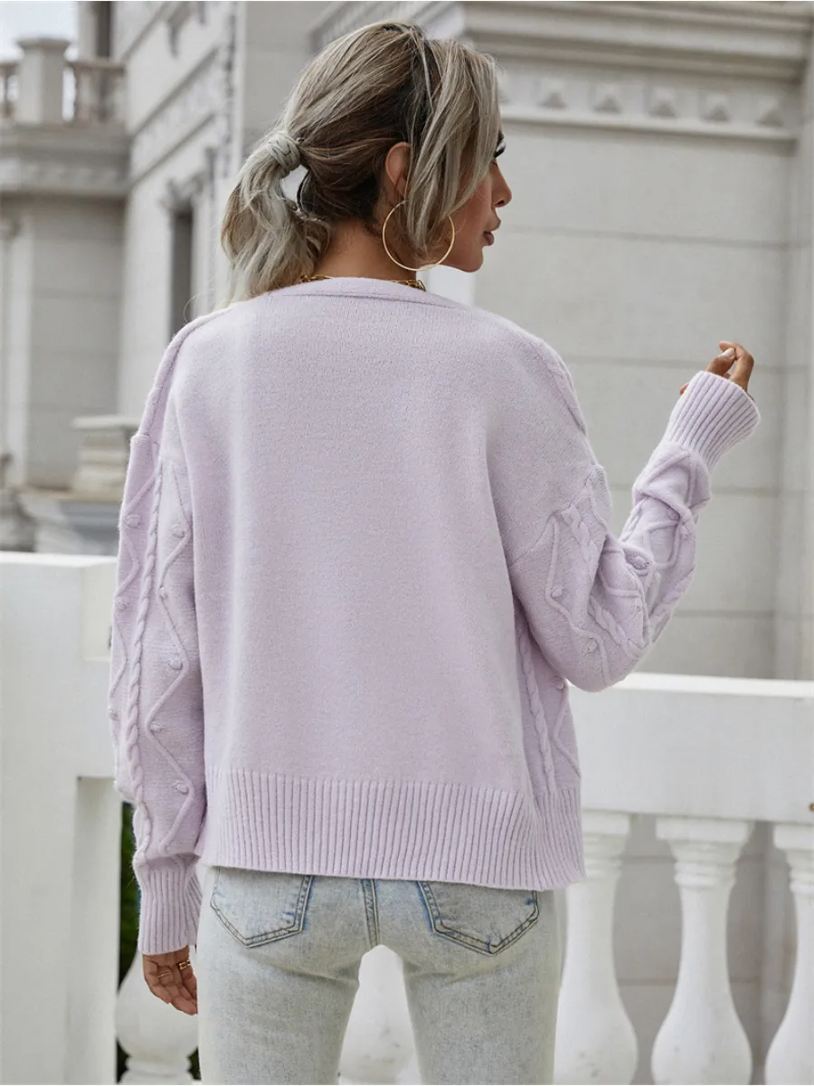 Rachaels Knit Cardigan Set - Lavender