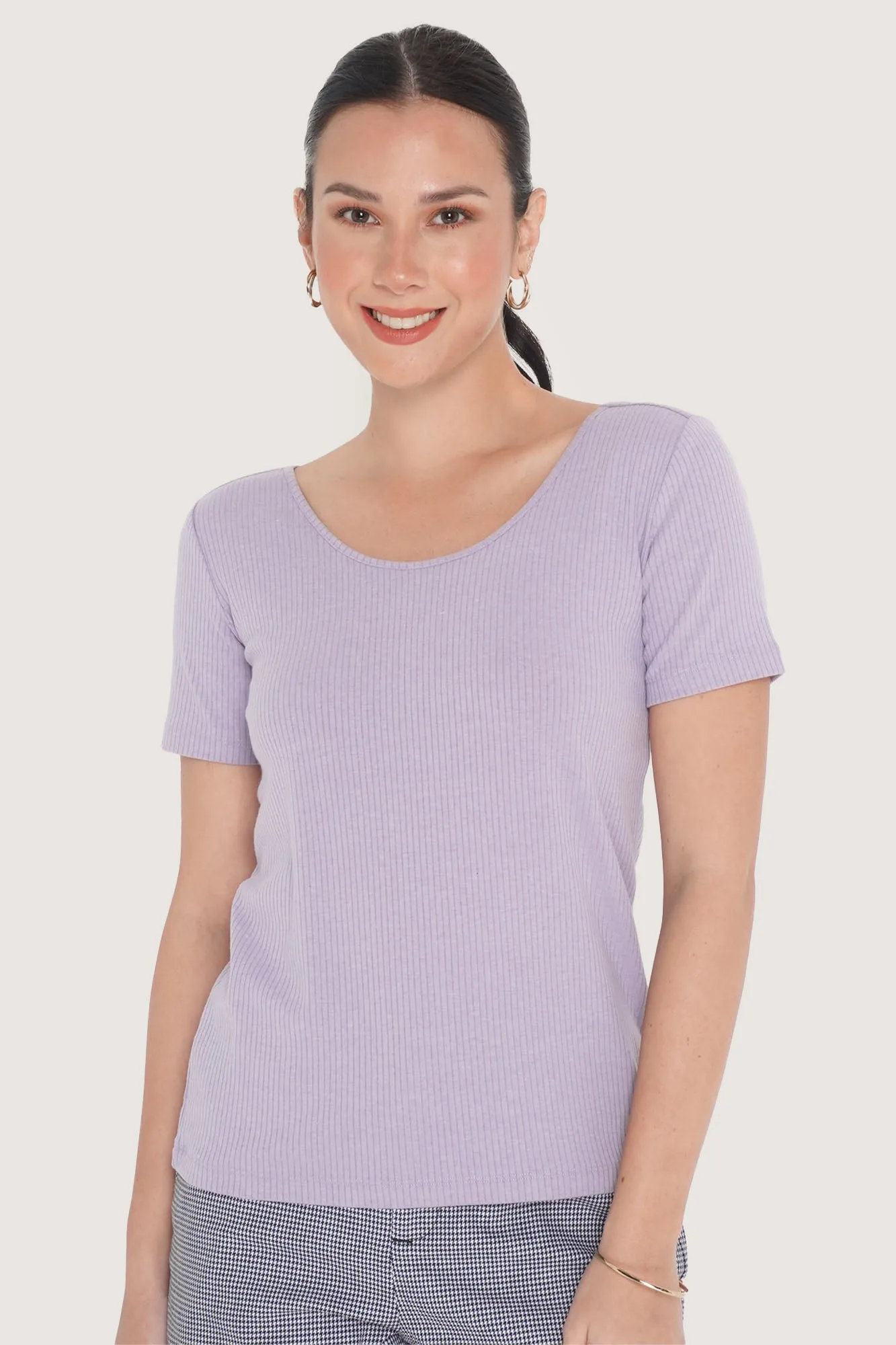 REFORME Scoop Neck Ribbed Tee