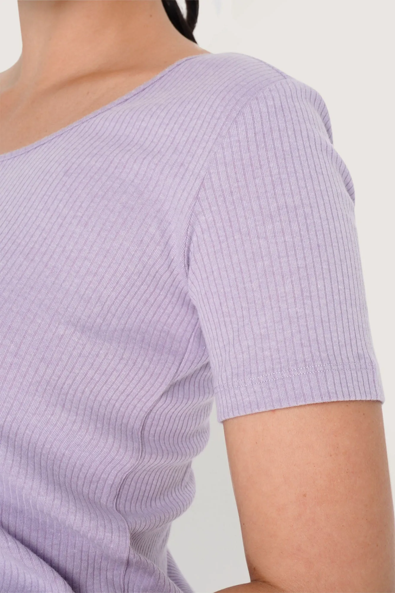 REFORME Scoop Neck Ribbed Tee