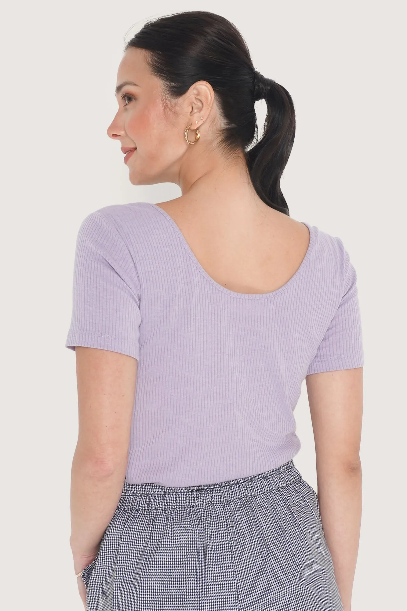 REFORME Scoop Neck Ribbed Tee