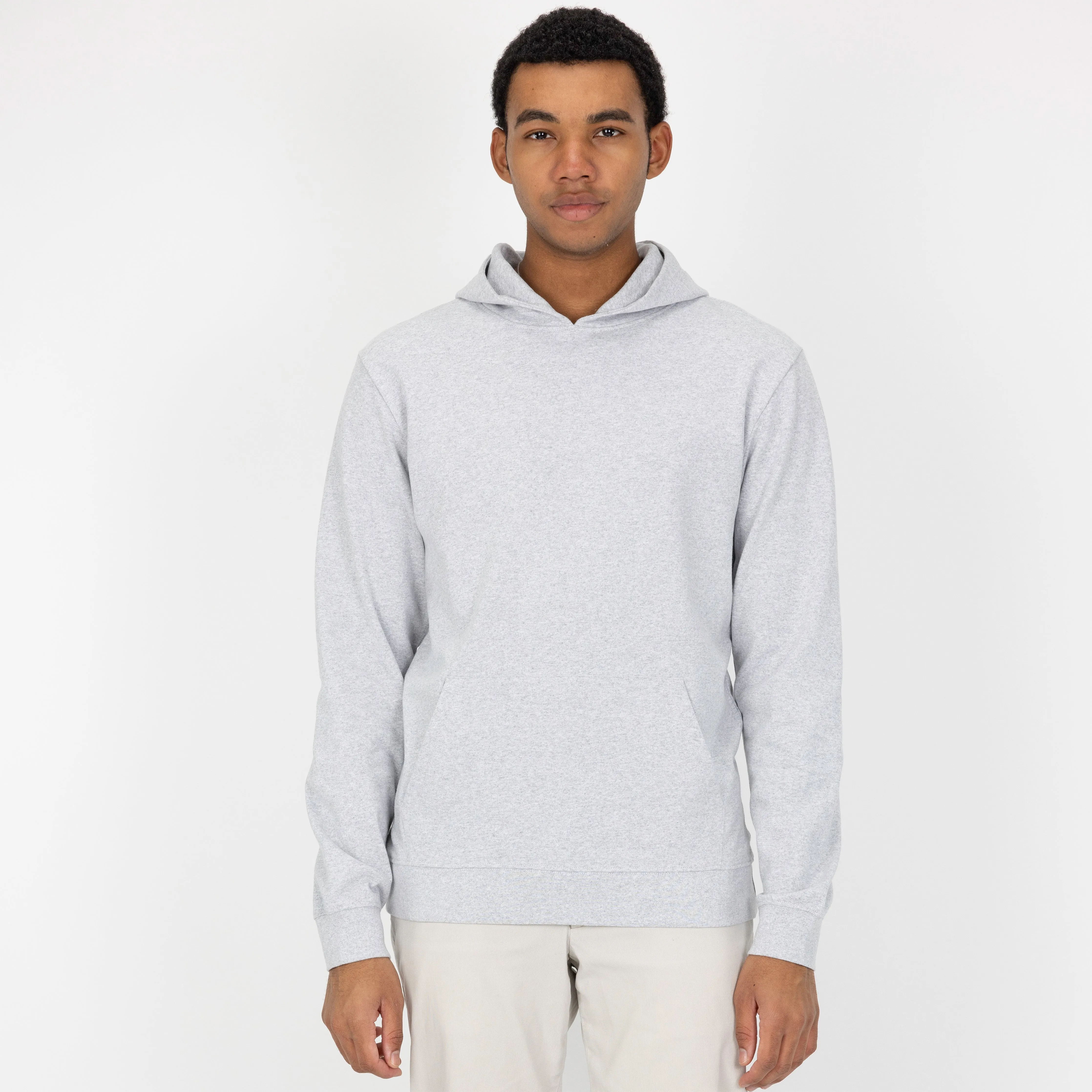 Retro Classic Pullover Hoodie - White Heather