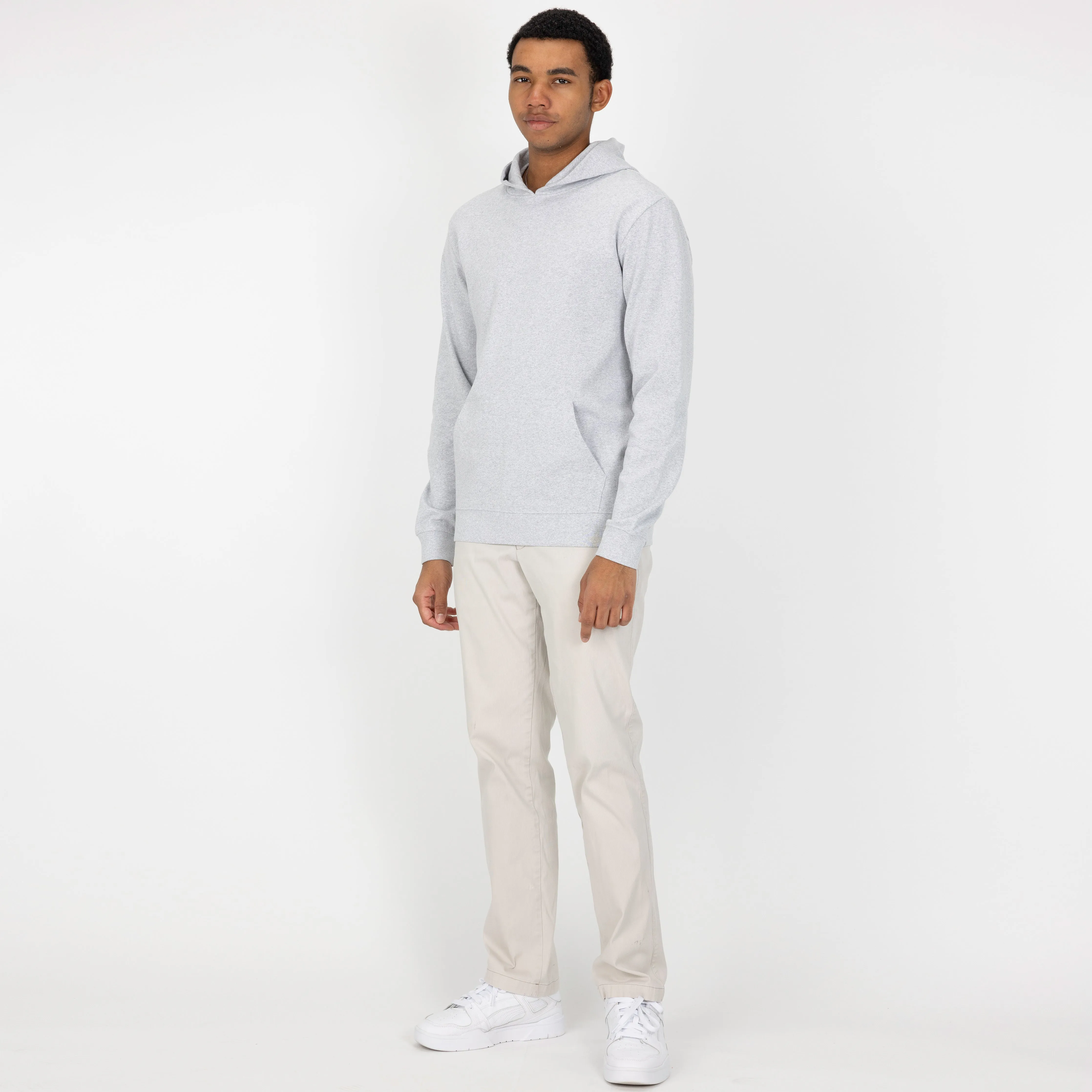 Retro Classic Pullover Hoodie - White Heather