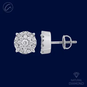 Rich Embellished 18K Gold   Diamond Earrings