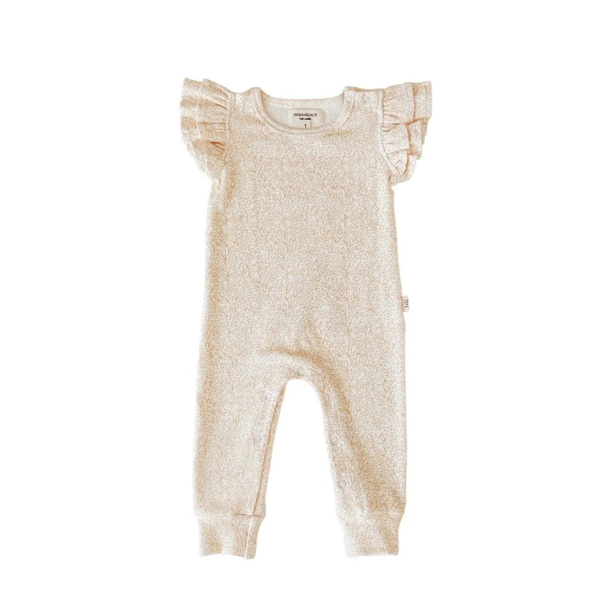 Ruffle Romper - Honey Floral