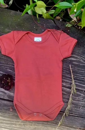 Sale Terracotta Short Sleeve Onesie