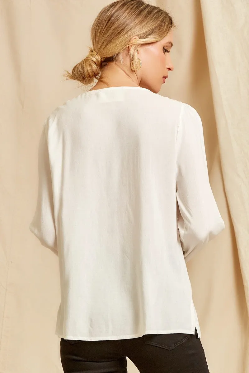 Savanna Jane Long Sleeve Embroidered Top