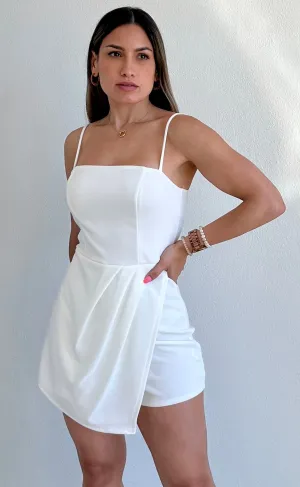 Say You Will White Layered Romper