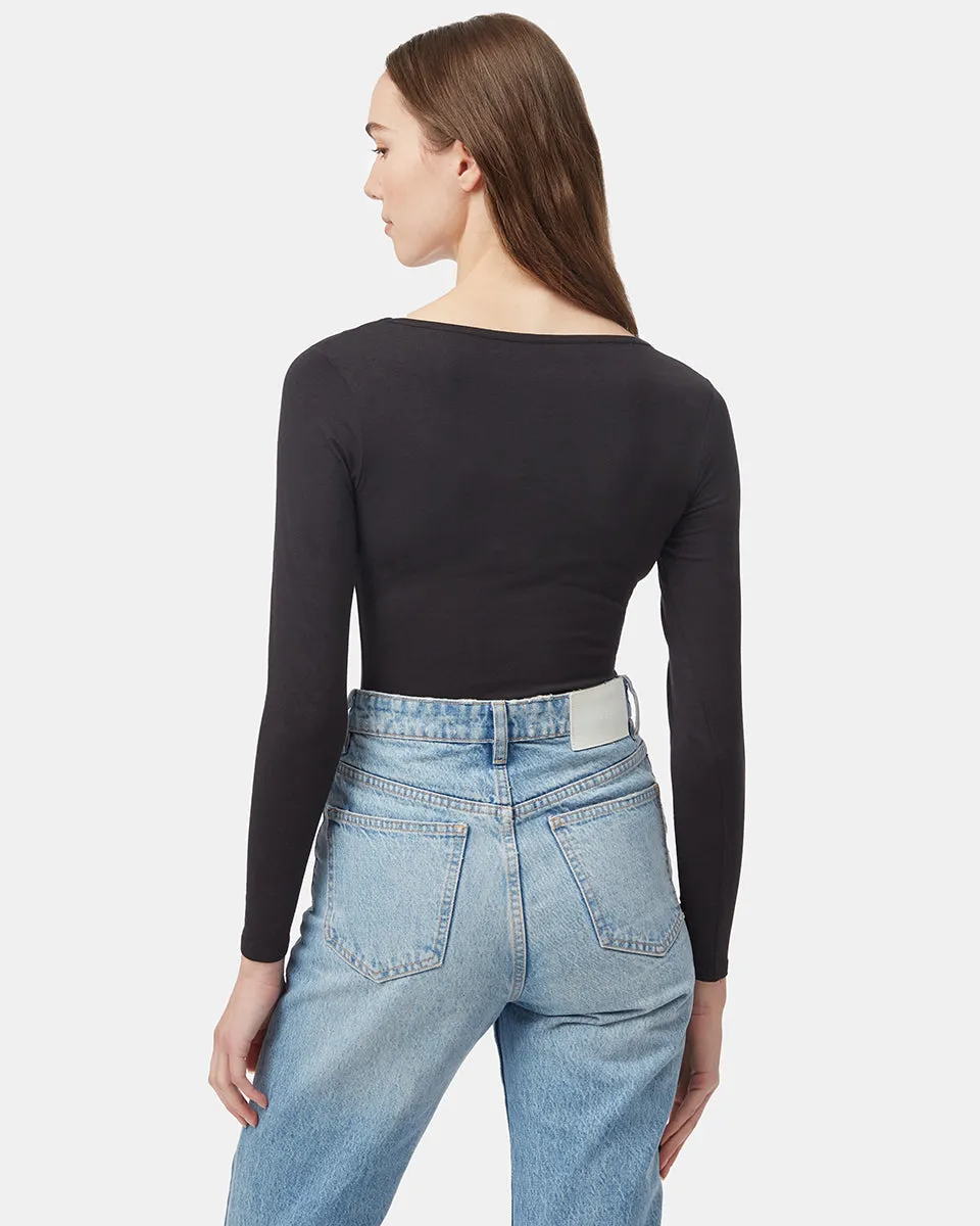 Scoop Neck Longsleeve Bodysuit