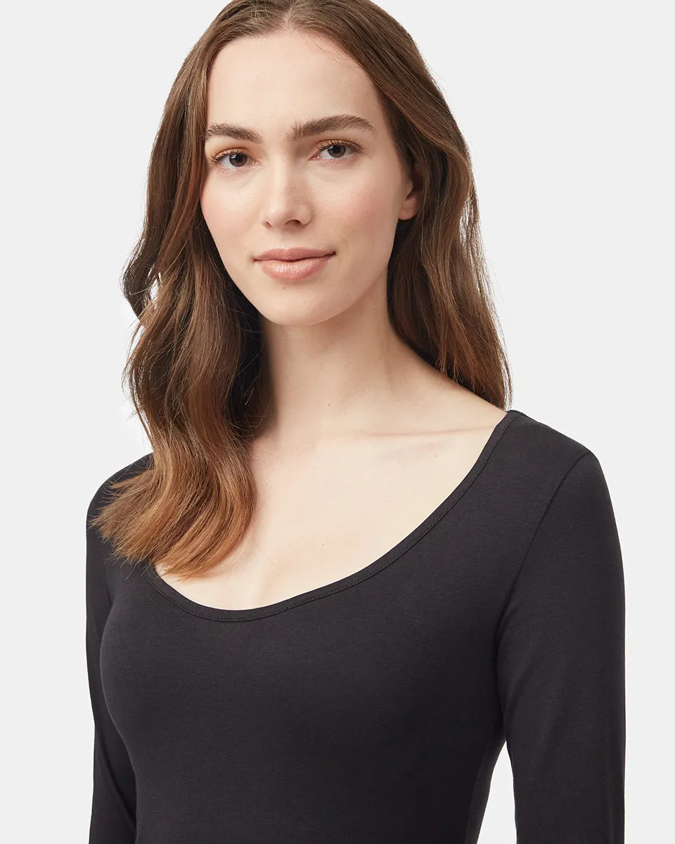 Scoop Neck Longsleeve Bodysuit