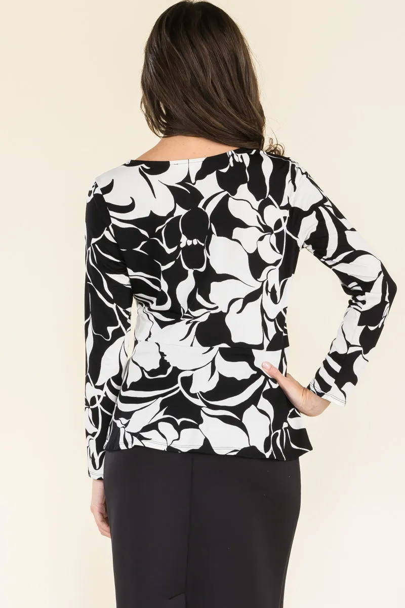 SCOOP NECK ORING SIDE TIE WRAP TOP