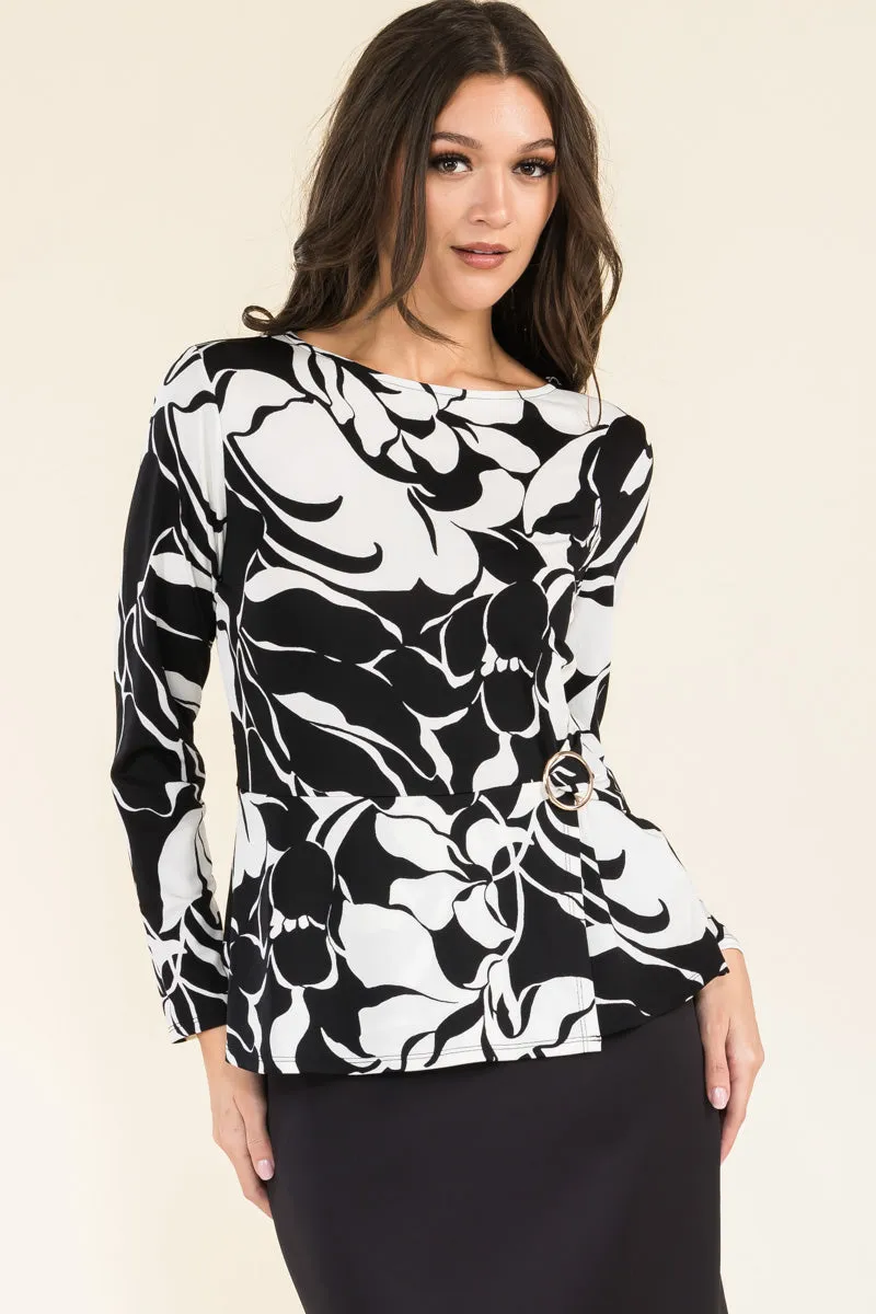 SCOOP NECK ORING SIDE TIE WRAP TOP