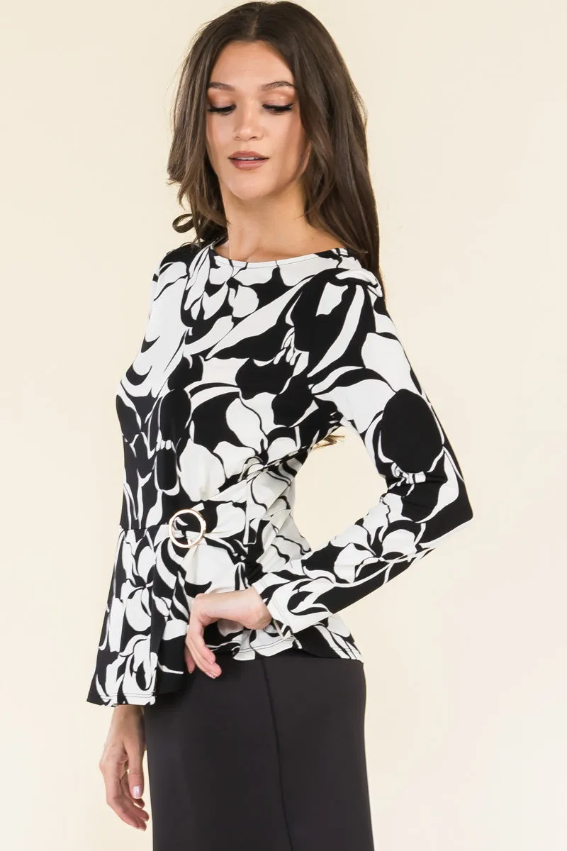 SCOOP NECK ORING SIDE TIE WRAP TOP