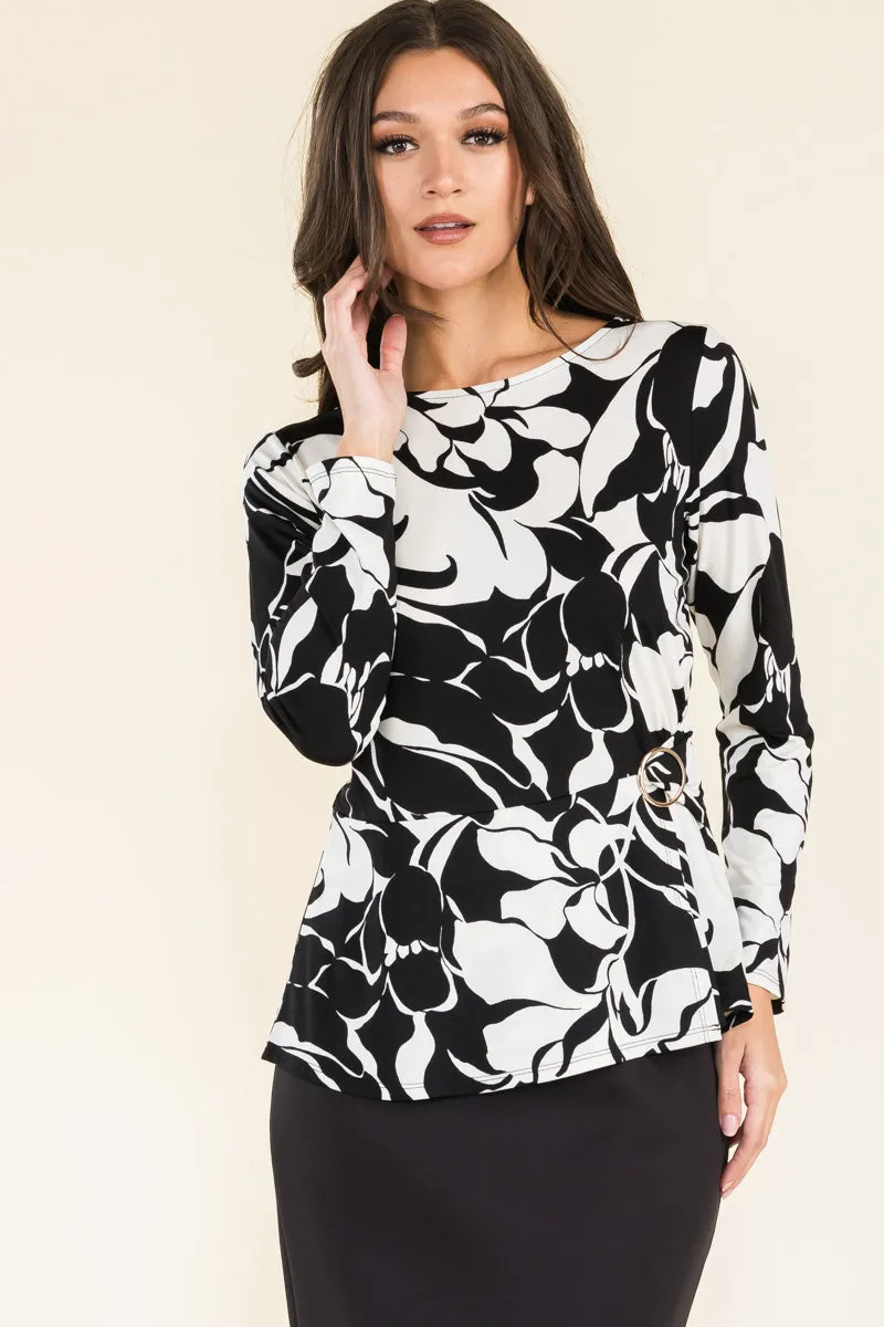 SCOOP NECK ORING SIDE TIE WRAP TOP