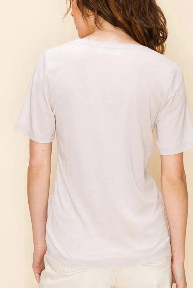 Scoop Neck Relaxed Fit T Shirt
