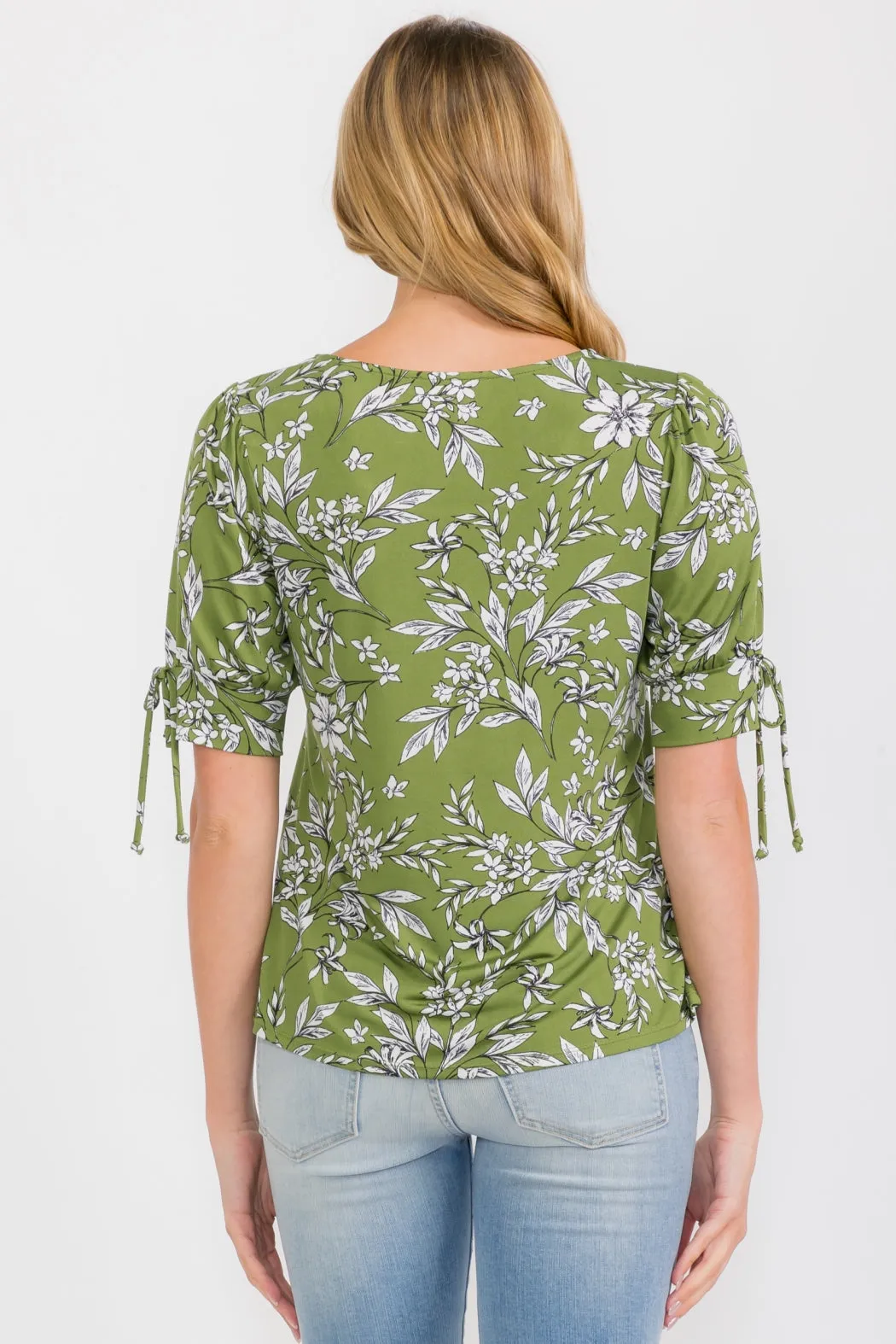 SCOOP NECK TIE SLV FASHION TEE