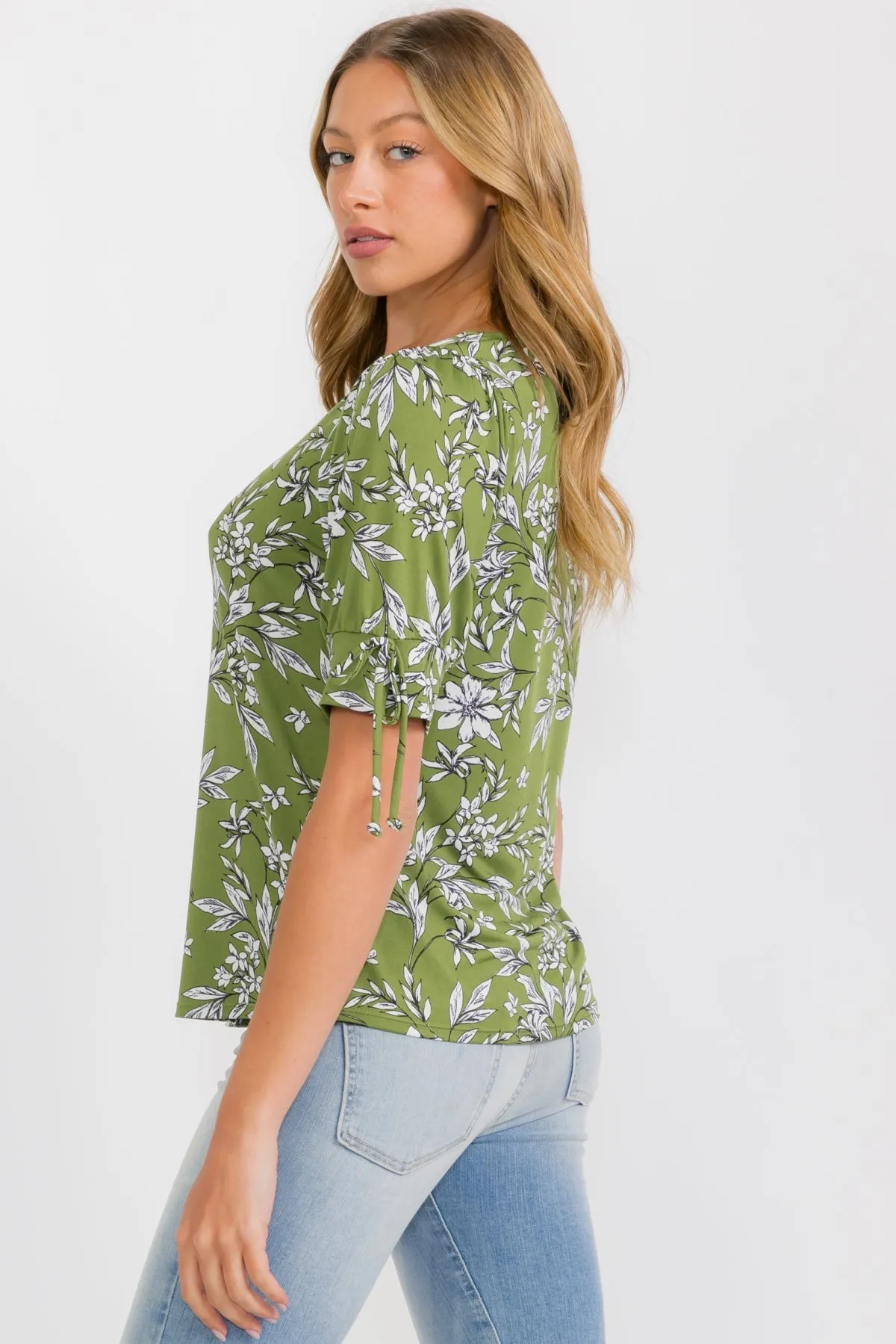 SCOOP NECK TIE SLV FASHION TEE