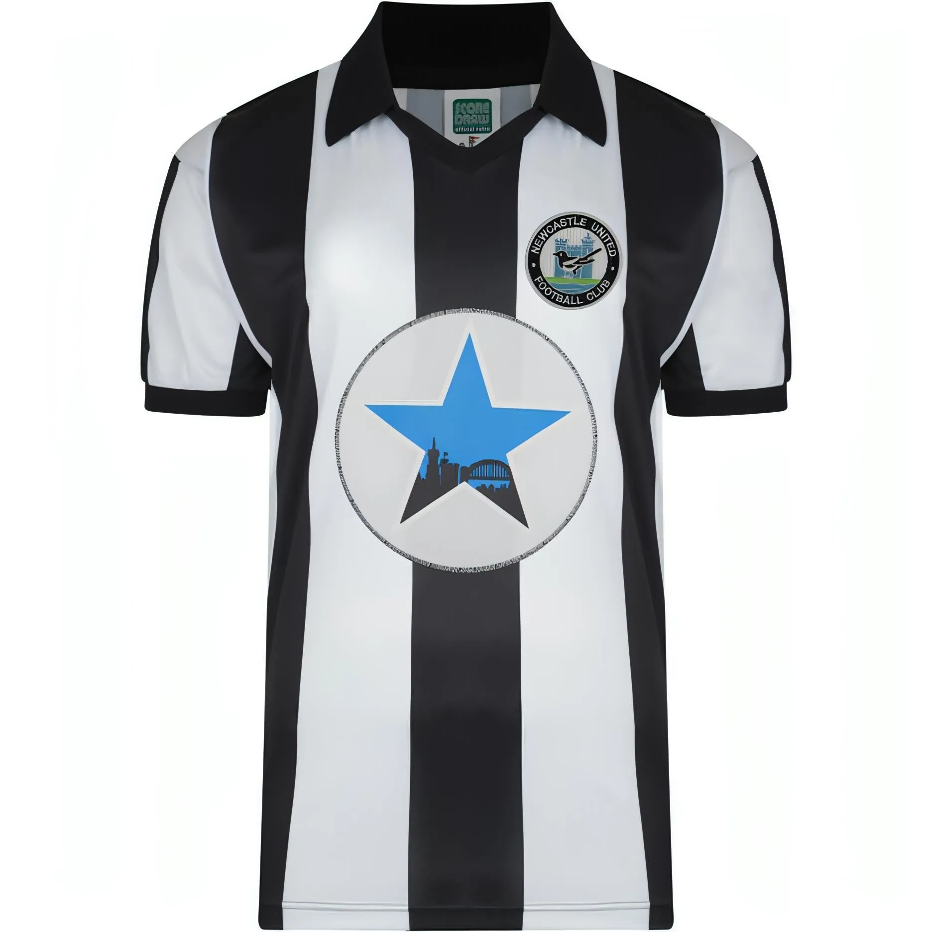 Score Draw Retro Newcastle United Home 1982 Mens Football Shirt