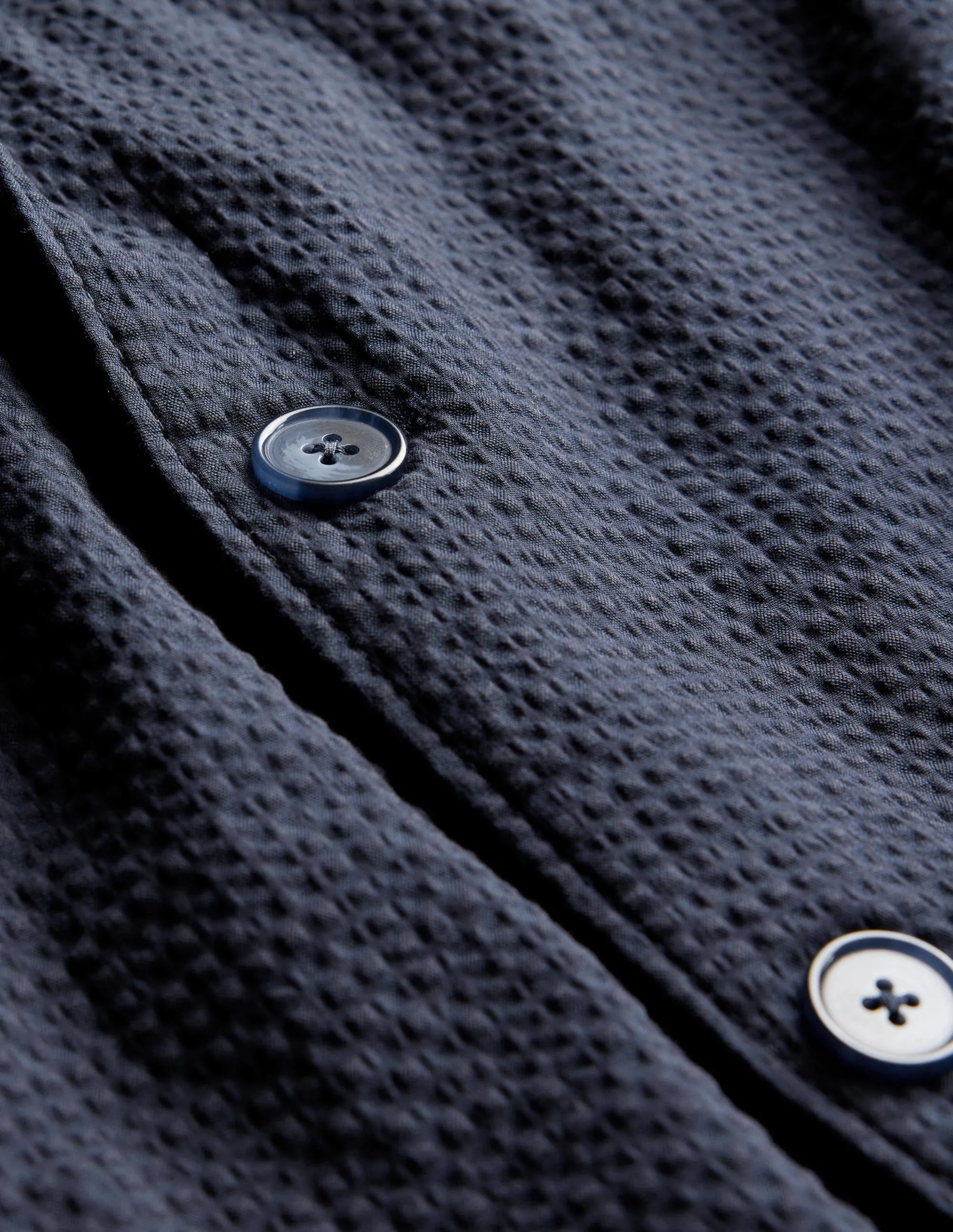 Seersucker-Blazer-Marineblau