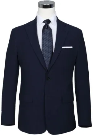 Seersucker Blazer - Navy ~ Black Seersucker Sport Coat
