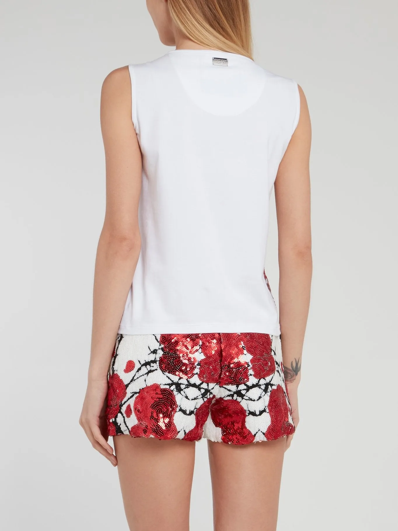 Sequin Rose Tank Top