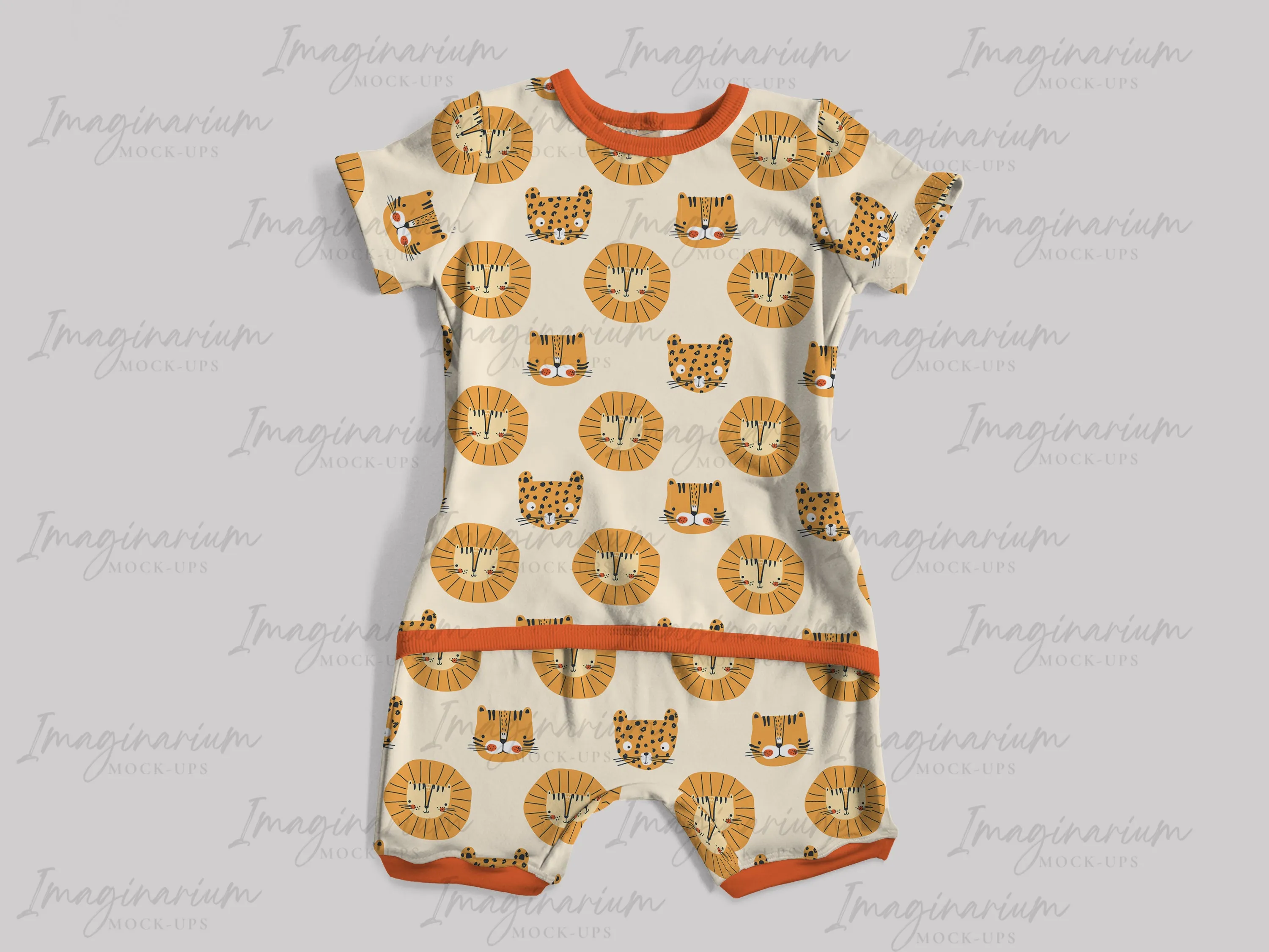 Short Sleeve and Shorts Anytime Romper Mock Up,  Realistic Mockup for Photoshop and Procreate
