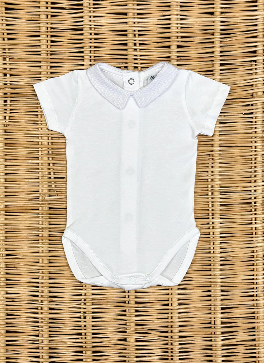 Short sleeve body with piquet collar - Baby boy