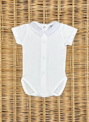 Short sleeve body with piquet collar - Baby boy