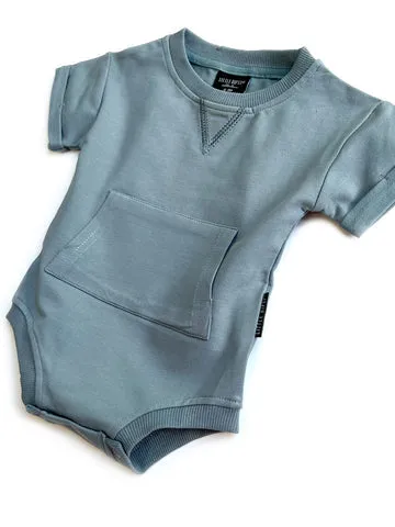 SHORT SLEEVE CREWNECK ONEPIECE - WAVES