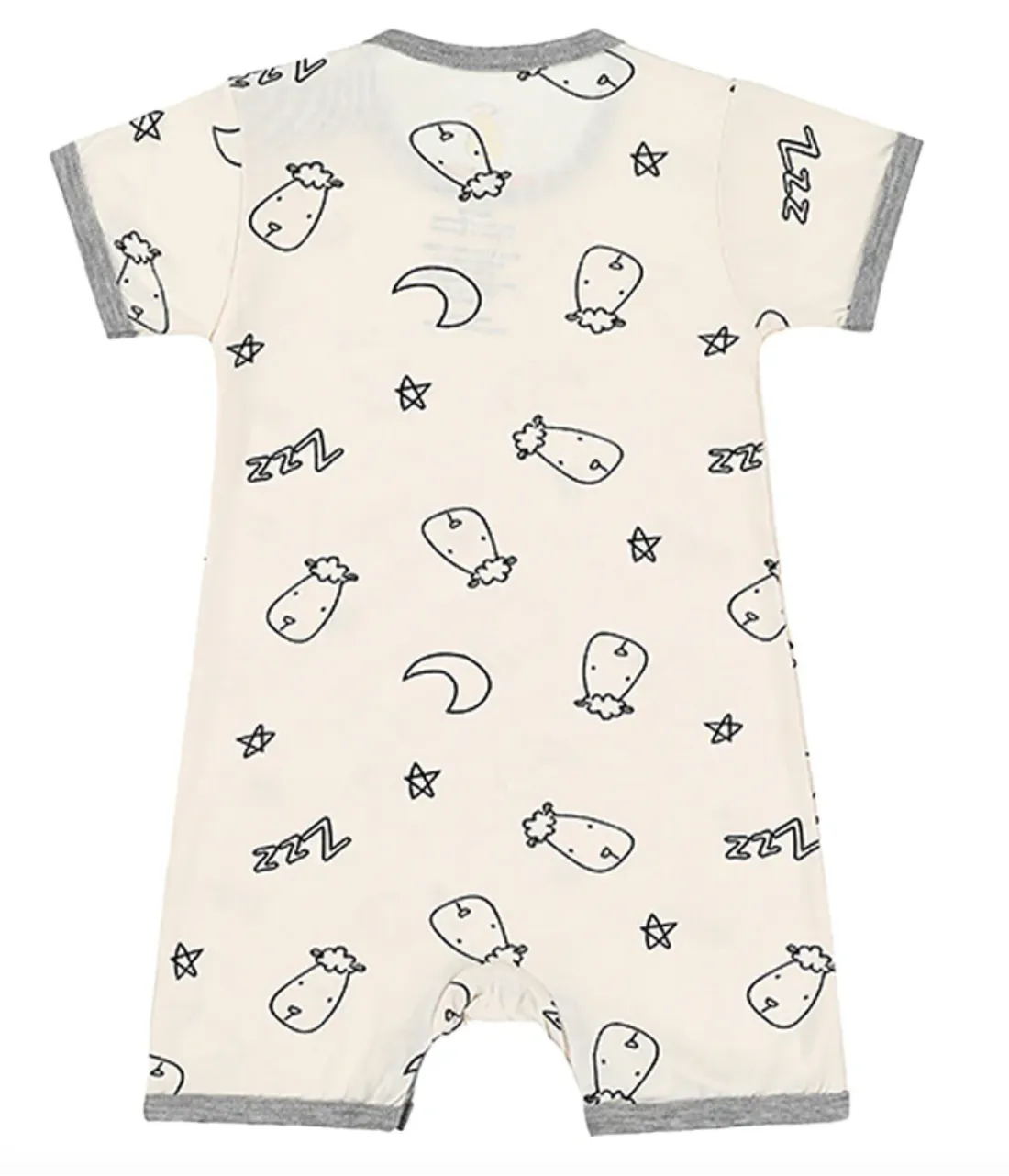 Short Sleeve Romper Sweet Dreams Baa Baa Yellow
