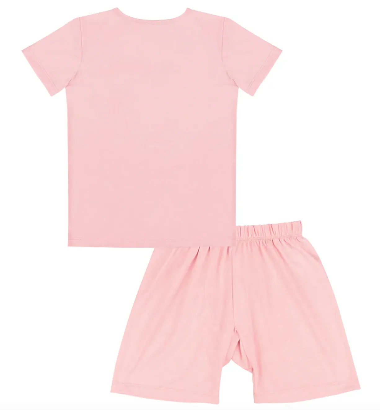 Short Sleeve Shirt   Shorts Pink Set