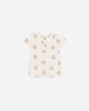 Short Sleeve Woven Romper || Teddy
