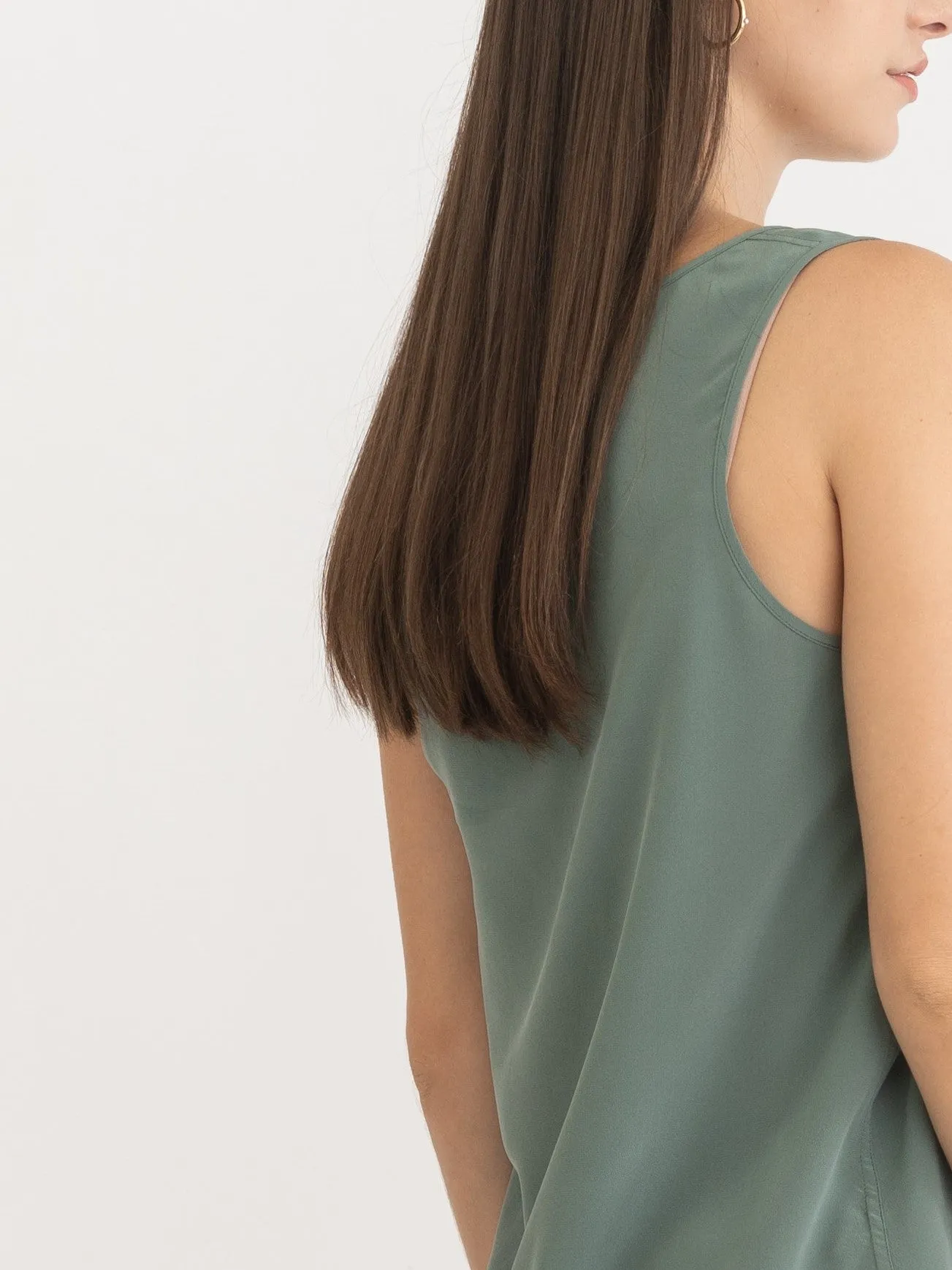 Silk Scoop Neck Tank