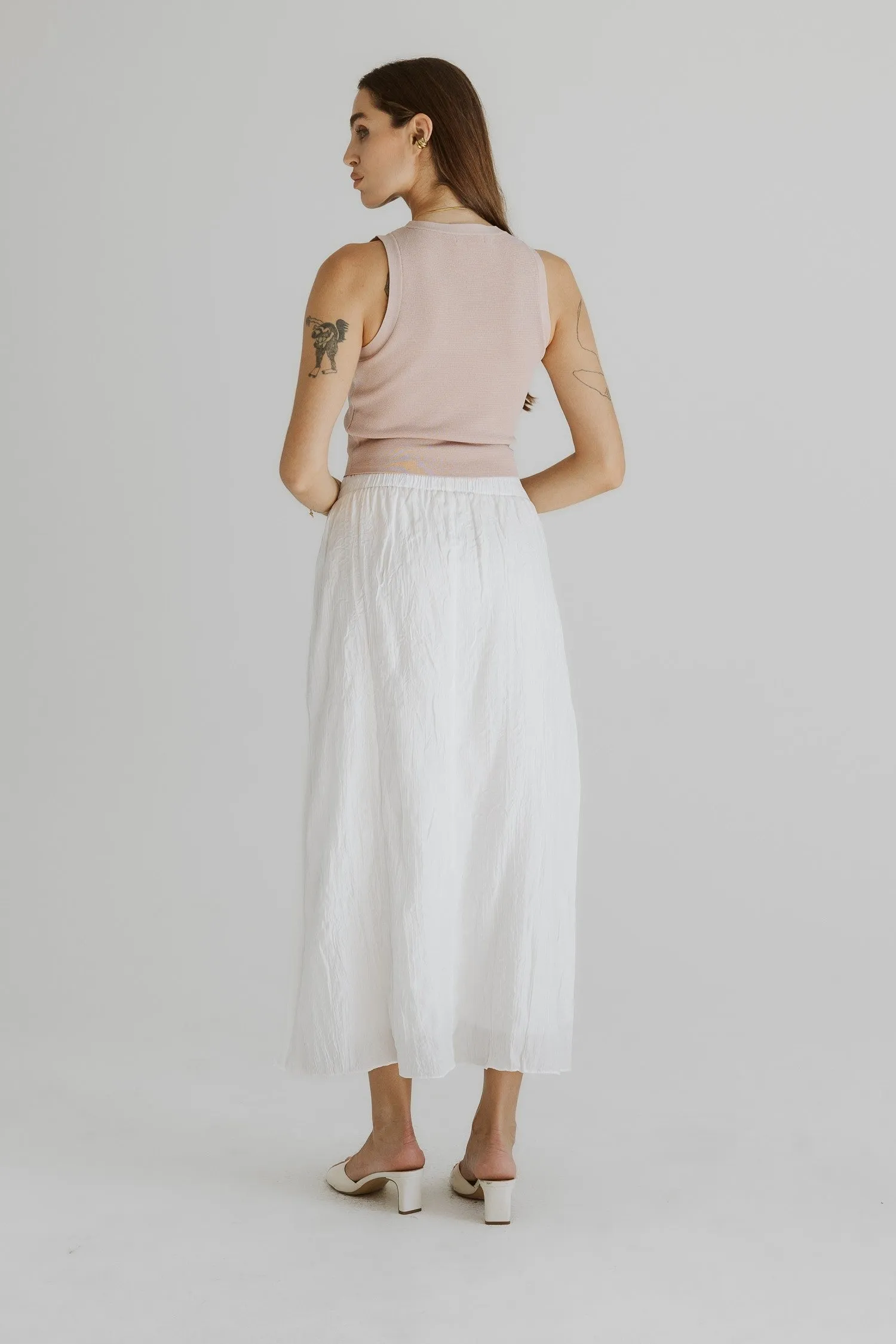 Simone Ribbed Scoop Neck Crop Top - Blush