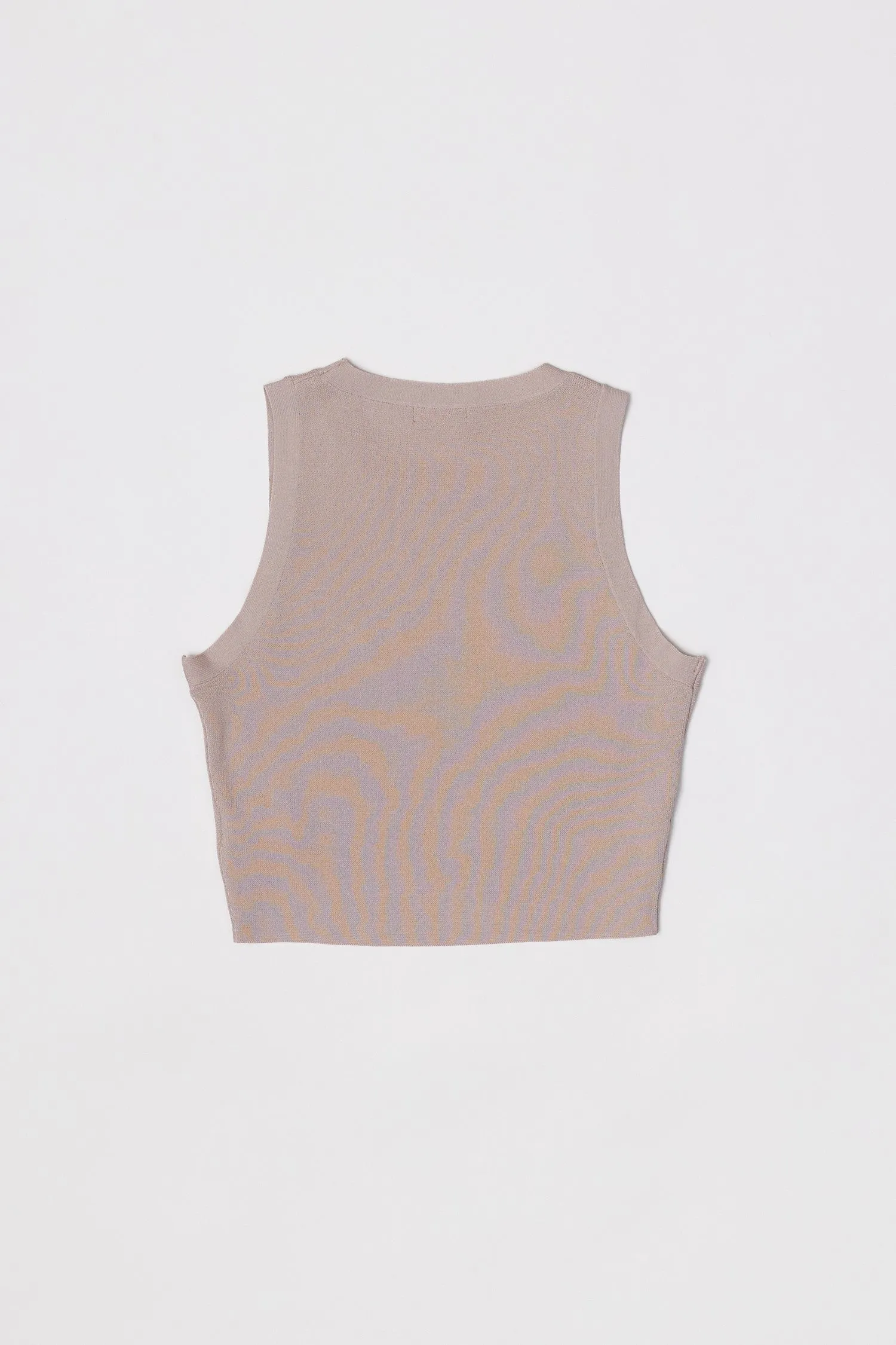 Simone Ribbed Scoop Neck Crop Top - Blush