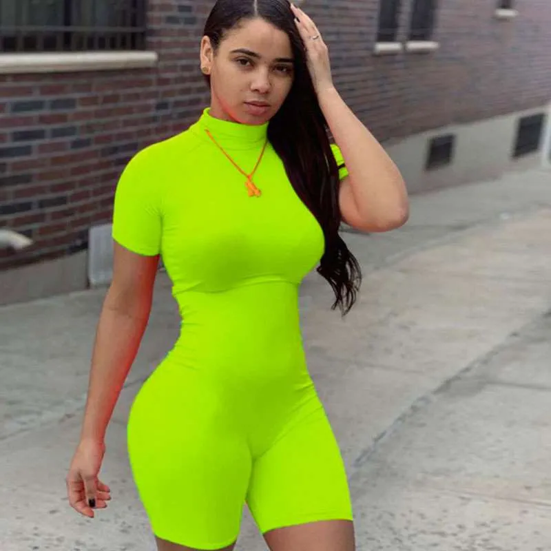 Sleek Siren High-Neck Zip-Back Bodycon Romper
