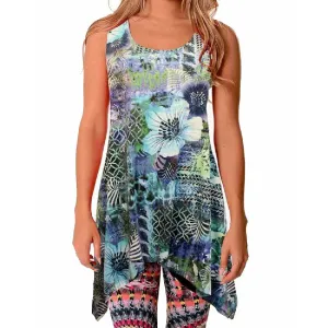 Sleeveless sharkbite Top