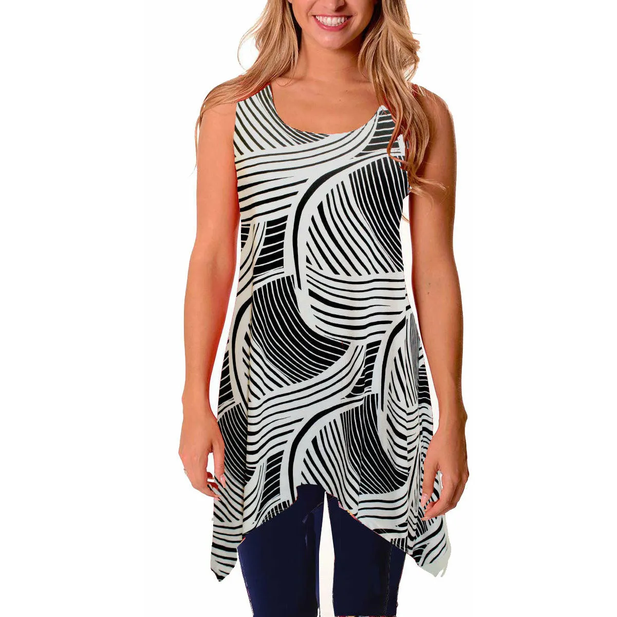 Sleeveless sharkbite Top