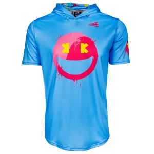 Smiley K Paint Splatter Pro Premier Short Sleeve Baseball Hoodie