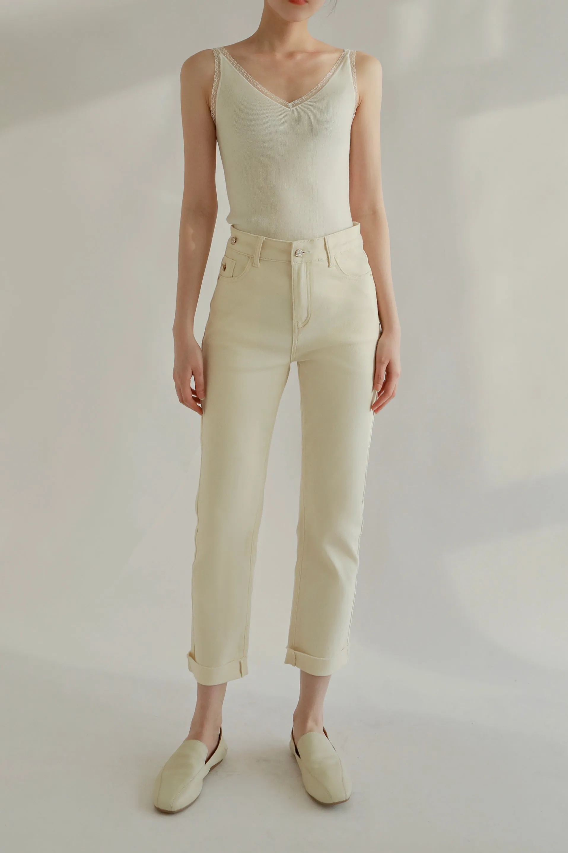 Soft Moment Cashmere And Wool Blend Tank - White