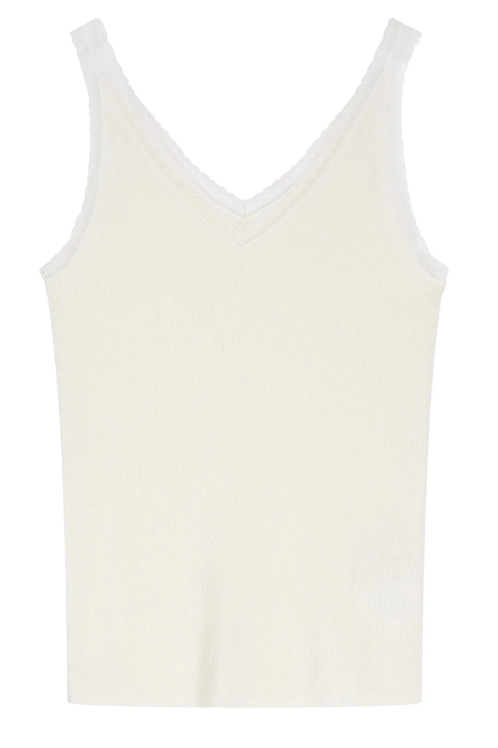 Soft Moment Cashmere And Wool Blend Tank - White