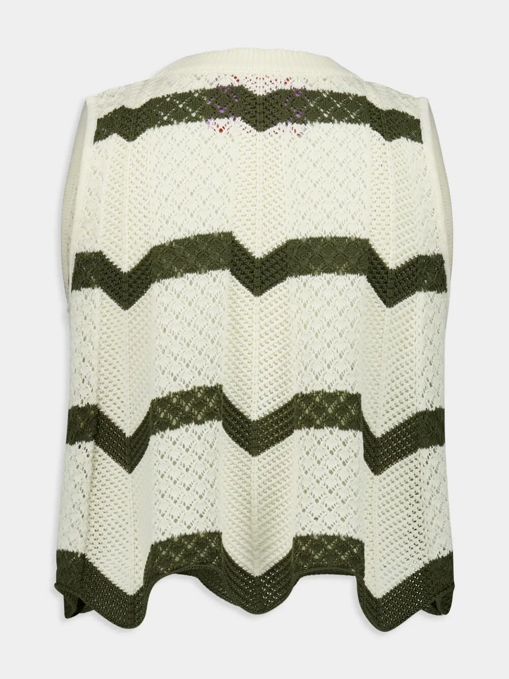 Solid Camouflage Chevron Top